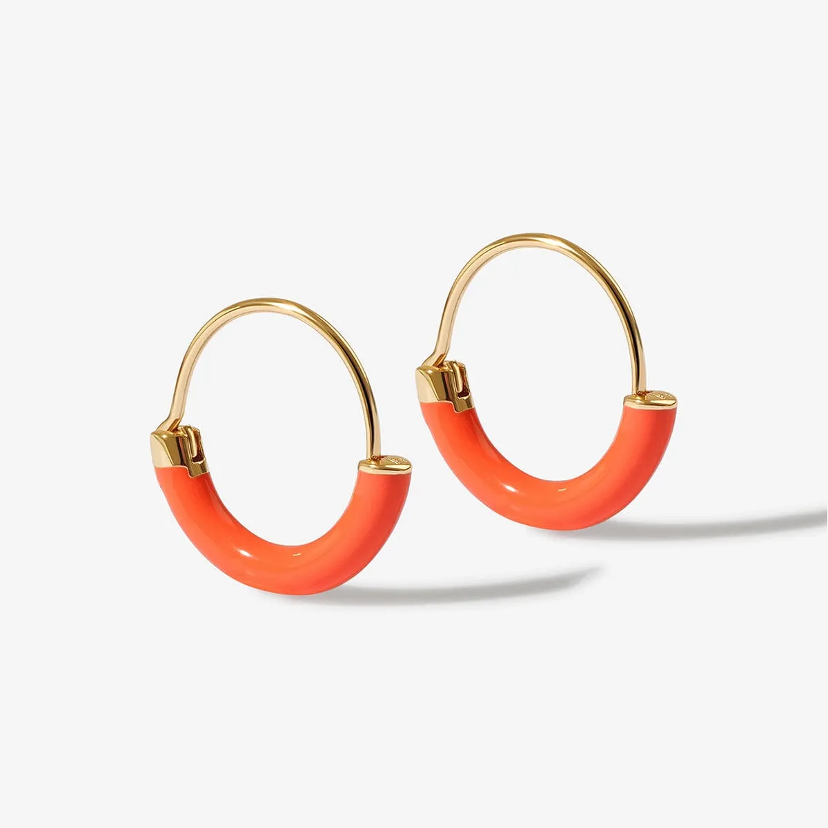 Saz neon peach mini hoops sold by Adornmonde product image thumbnail 4