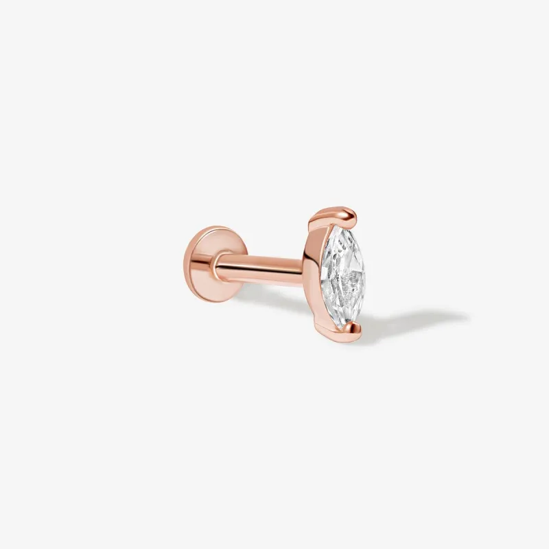 Taimo marquise piercing sold by Adornmonde
