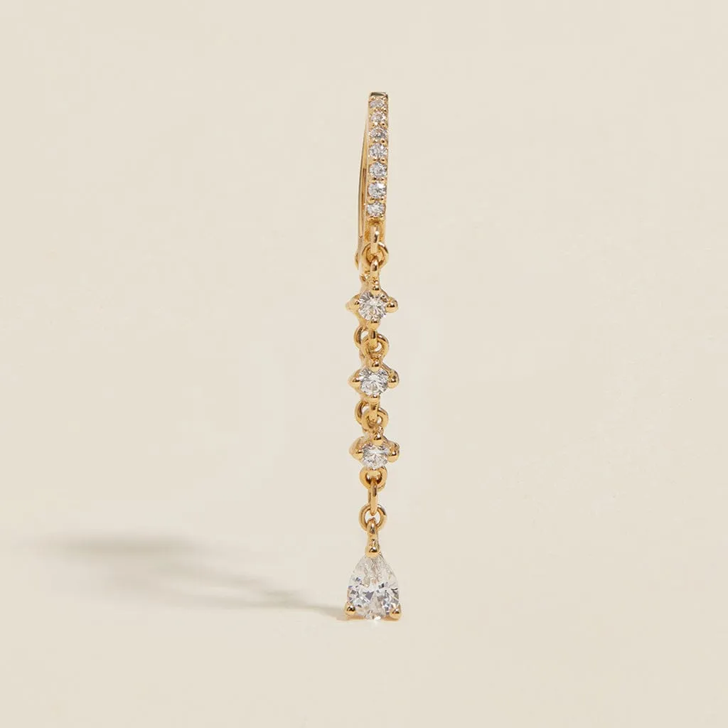 Lachlan chain hoop earring sold by Adornmonde product image thumbnail 3