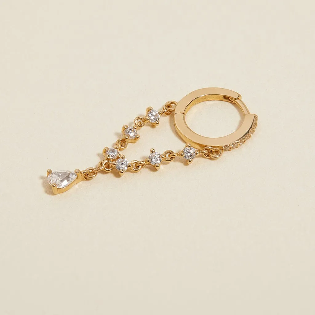 Lachlan chain hoop earring sold by Adornmonde product image thumbnail 4