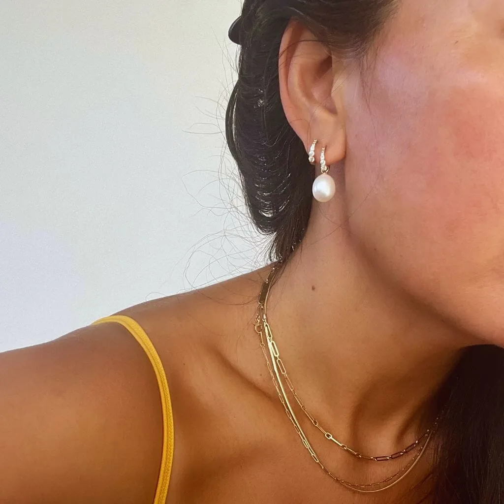 Madeus huggie earrings sold by Adornmonde product image thumbnail 3