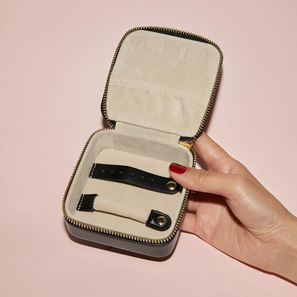 Black travel jewelry case sold by Adornmonde product image thumbnail 3