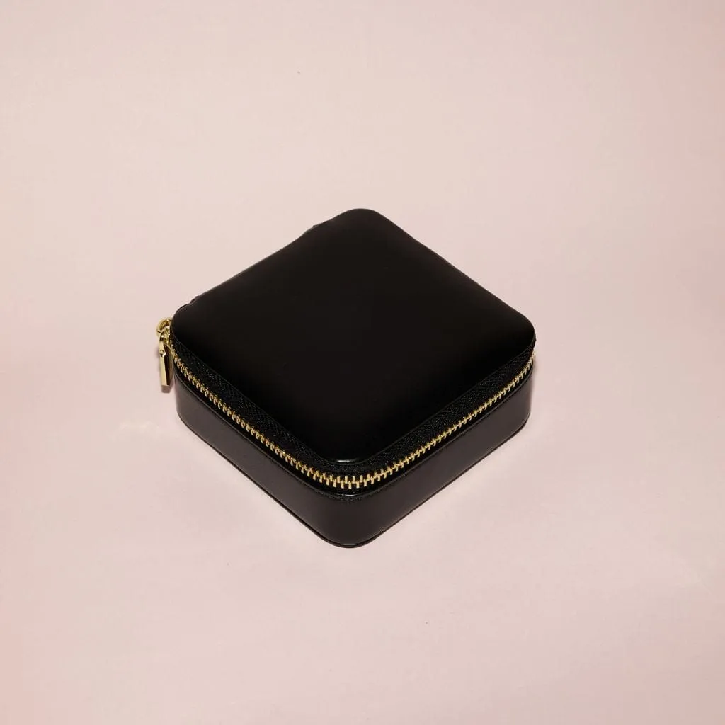 Black travel jewelry case sold by Adornmonde product image thumbnail 2
