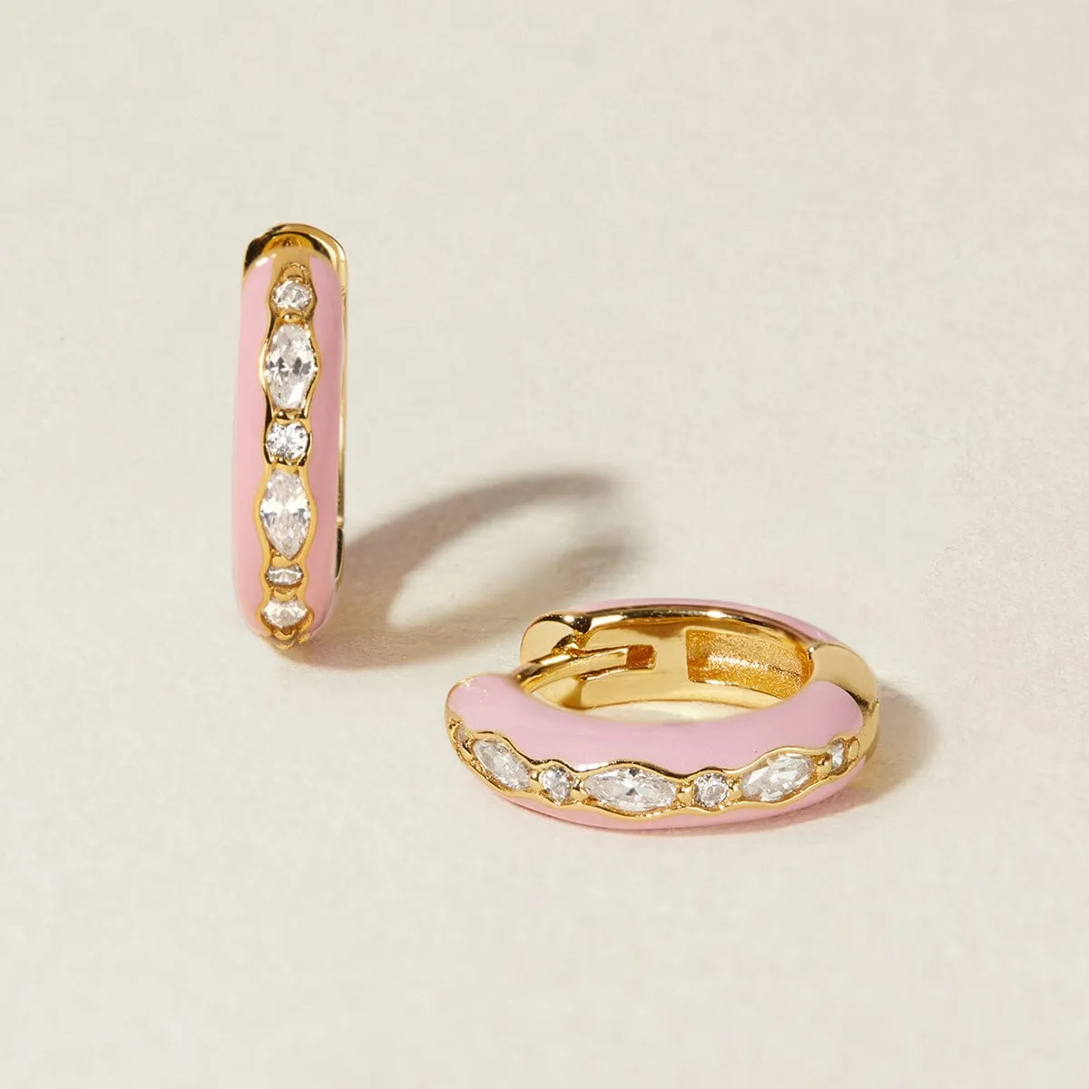 Mattus strawberry huggie earrings sold by Adornmonde product image thumbnail 5