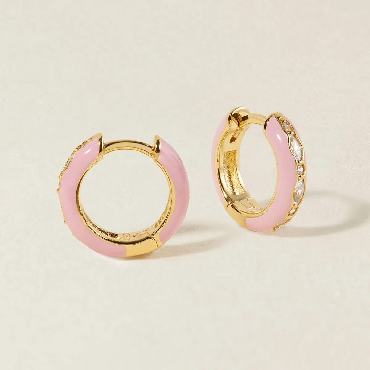 Mattus strawberry huggie earrings sold by Adornmonde product image thumbnail 3