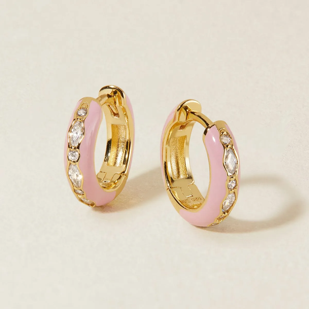 Mattus strawberry huggie earrings sold by Adornmonde