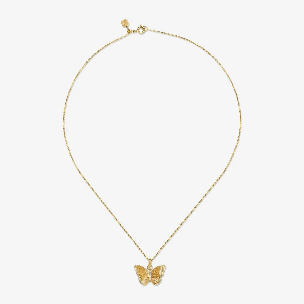 Neema butterfly charm necklace sold by Adornmonde product image thumbnail 3
