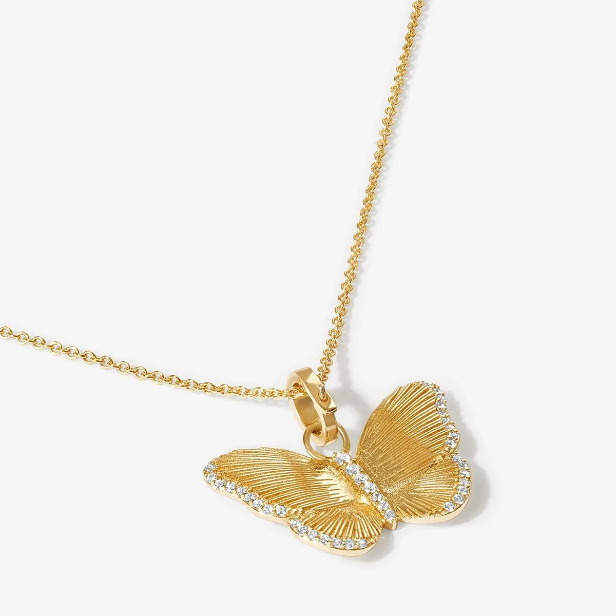 Neema butterfly charm necklace sold by Adornmonde product image thumbnail 4