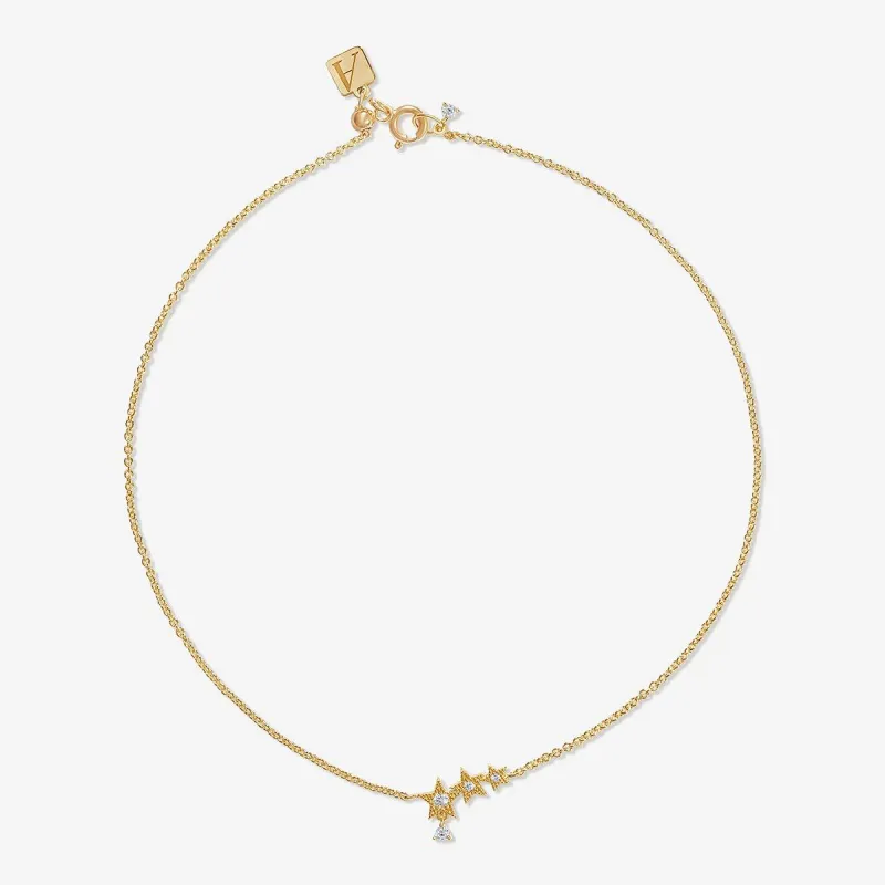 Itzel star anklet sold by Adornmonde