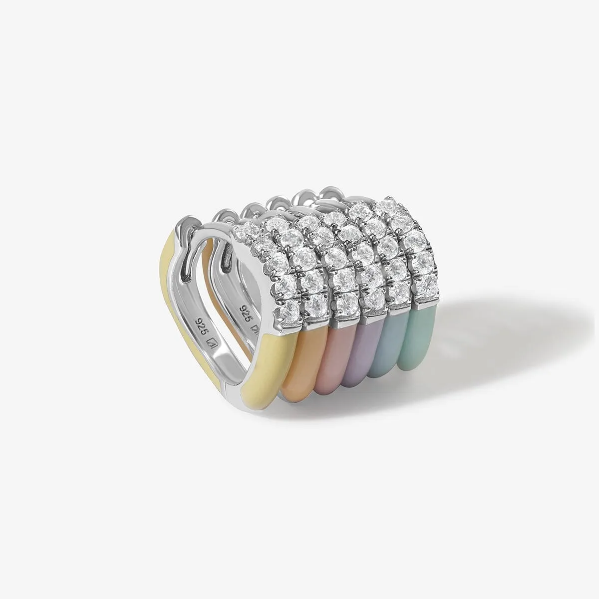 Gavin enamel sherbet 6-piece earring set sold by Adornmonde product image thumbnail 4