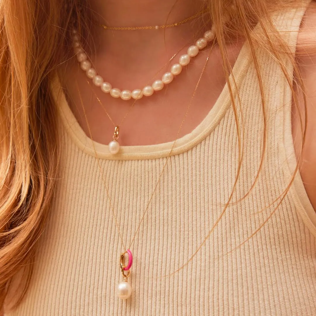 DIY pearl charm necklace sold by Adornmonde product image thumbnail 2