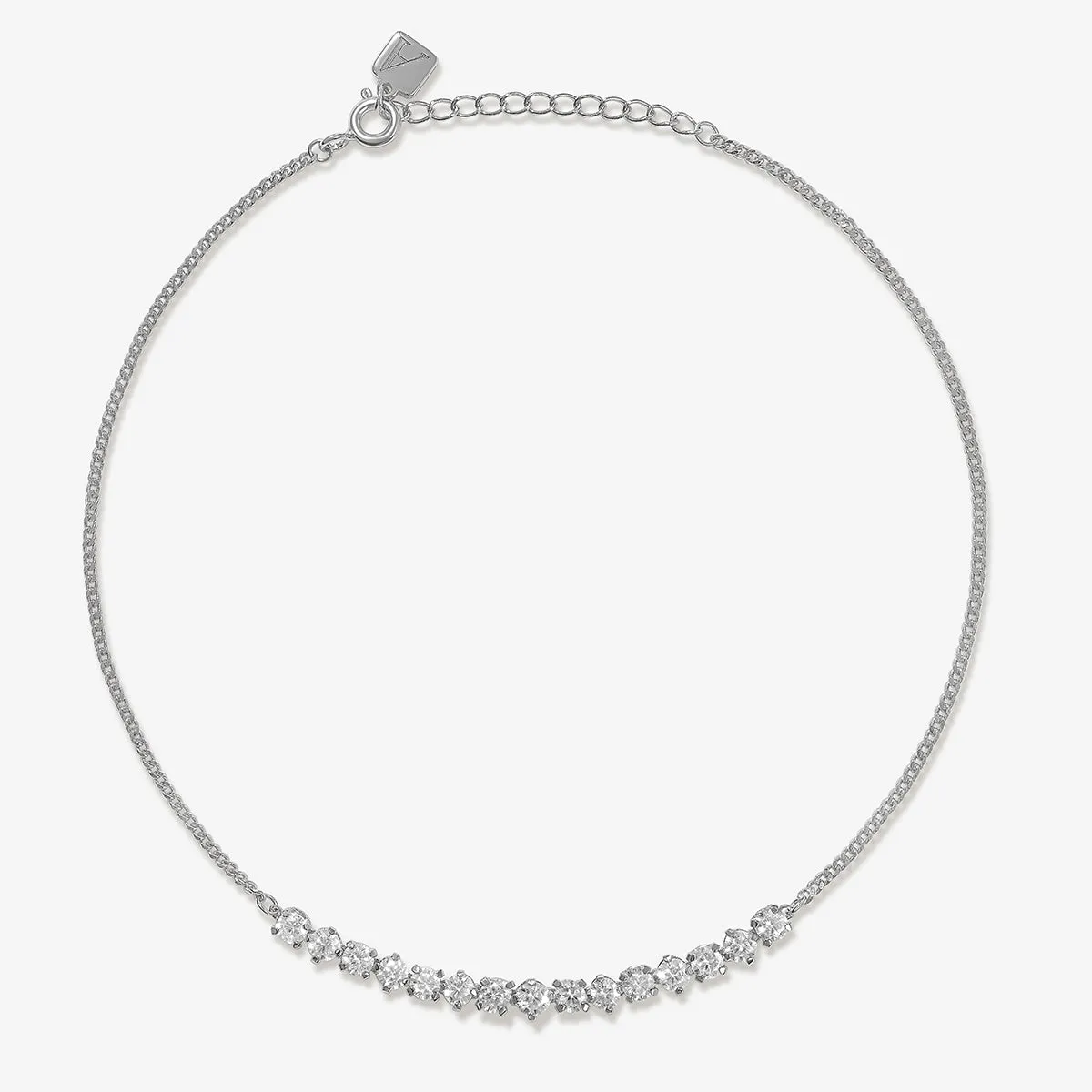 Reen crystal anklet sold by Adornmonde