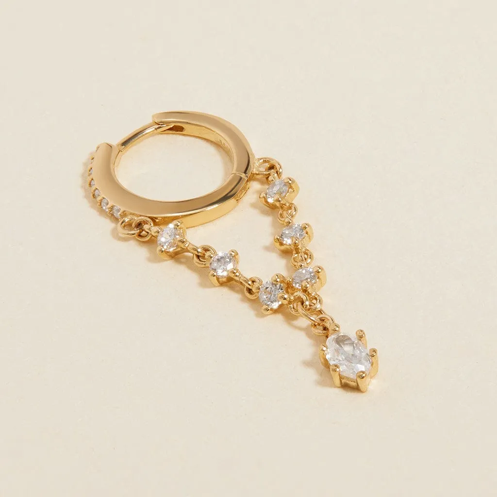Kaynan chain hoop earring sold by Adornmonde product image thumbnail 4