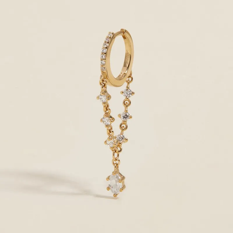 Kaynan chain hoop earring sold by Adornmonde