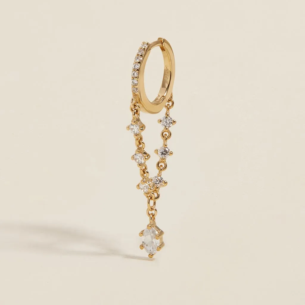 Kaynan chain hoop earring sold by Adornmonde