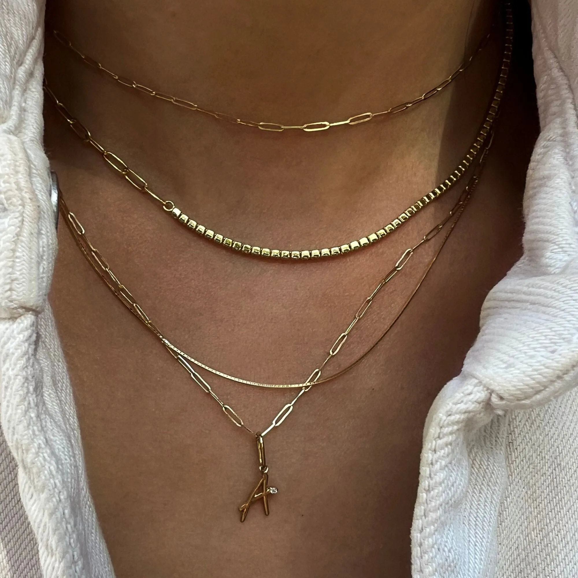 Dezi diamond alphabet charm sold by Adornmonde product image thumbnail 2