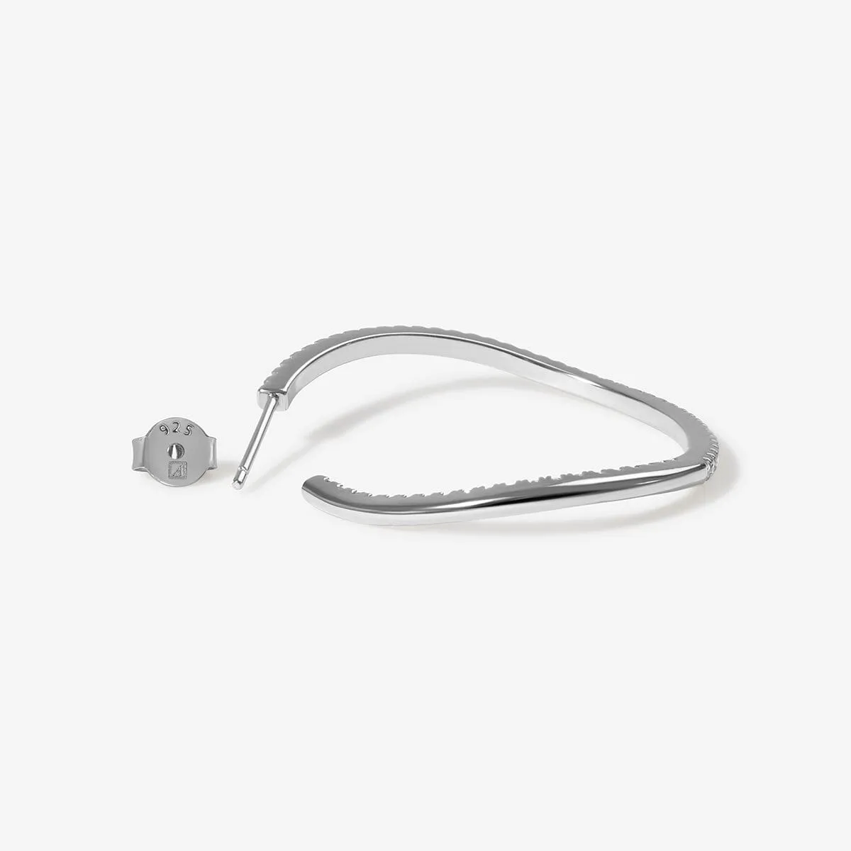 Tao wave maxi hoop earrings sold by Adornmonde product image thumbnail 5