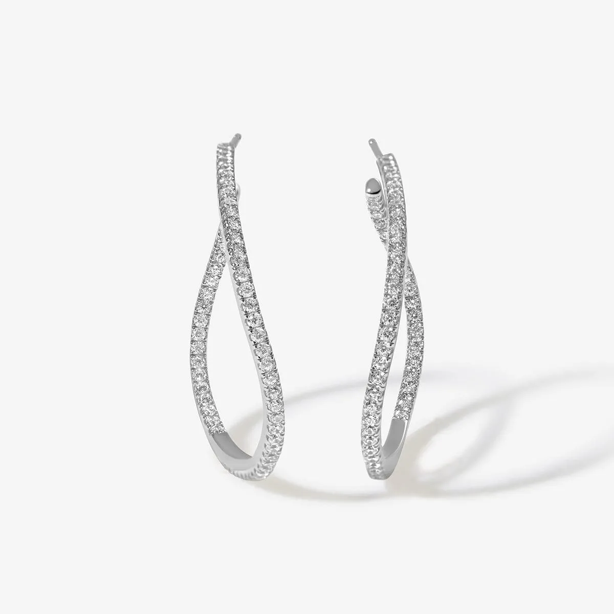Tao wave maxi hoop earrings sold by Adornmonde product image thumbnail 3