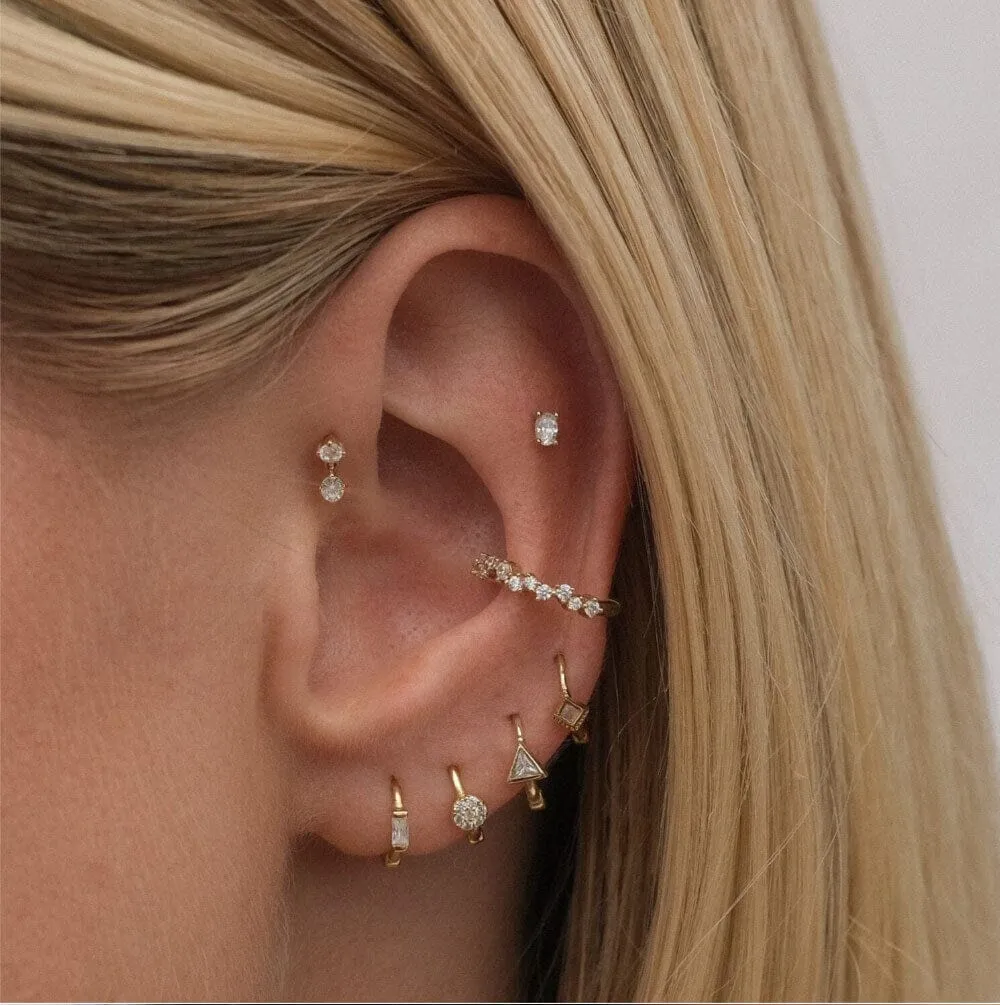 Bell lab diamond piercing sold by Adornmonde product image thumbnail 2
