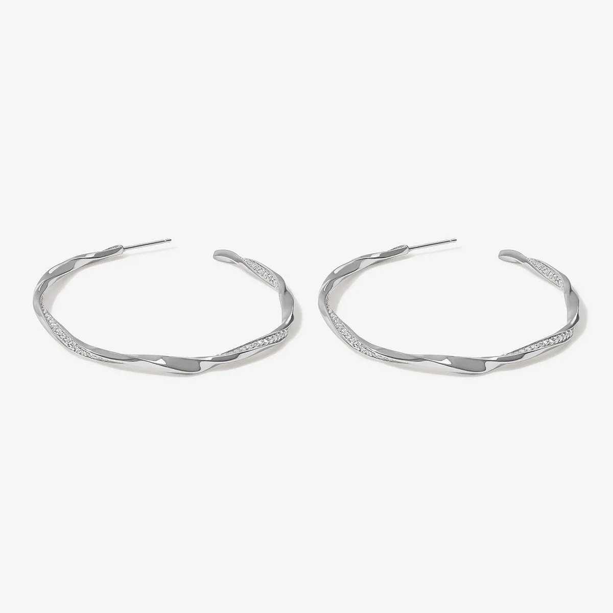 Hacket hoop earrings sold by Adornmonde product image thumbnail 3