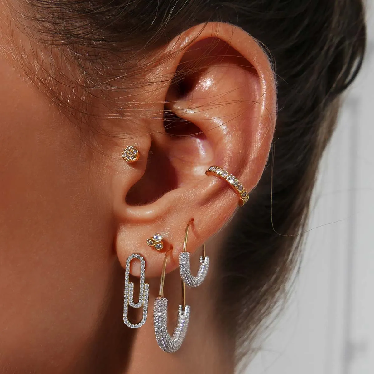 Larry paperclip earrings sold by Adornmonde product image thumbnail 2
