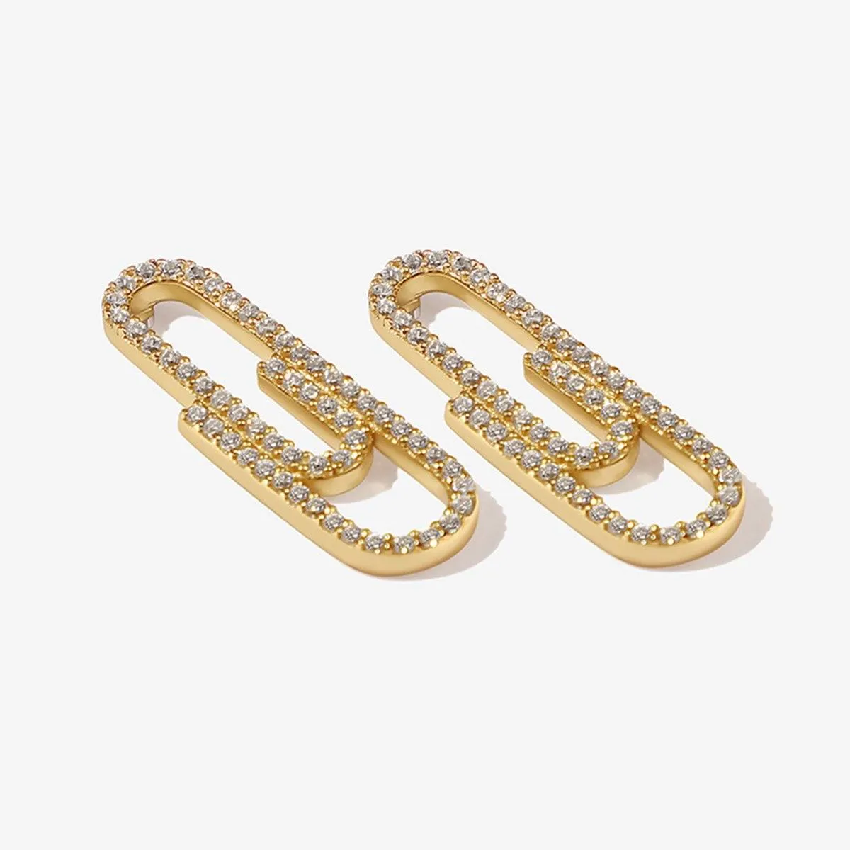 Larry paperclip earrings sold by Adornmonde product image thumbnail 3
