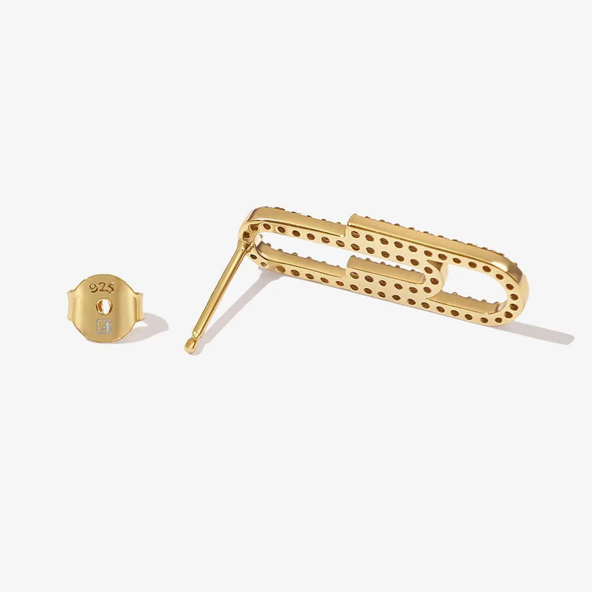 Larry paperclip earrings sold by Adornmonde product image thumbnail 4