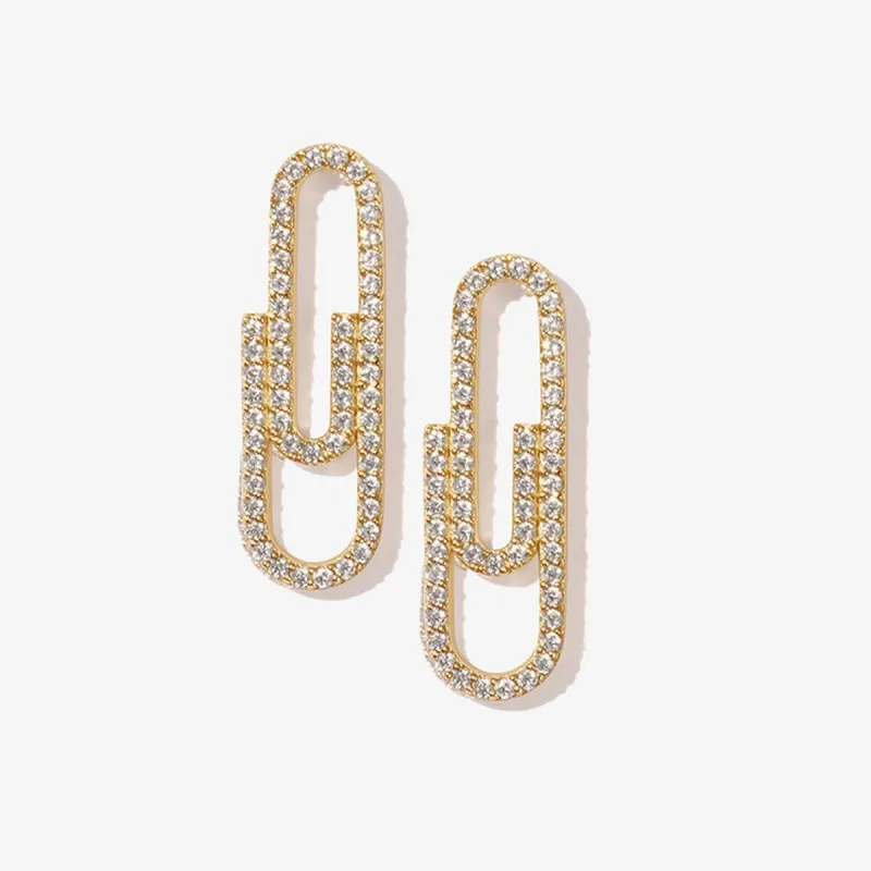 Larry paperclip earrings sold by Adornmonde