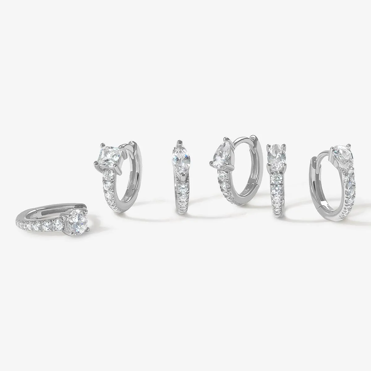 Prince 6-piece huggie earring set sold by Adornmonde product image thumbnail 5