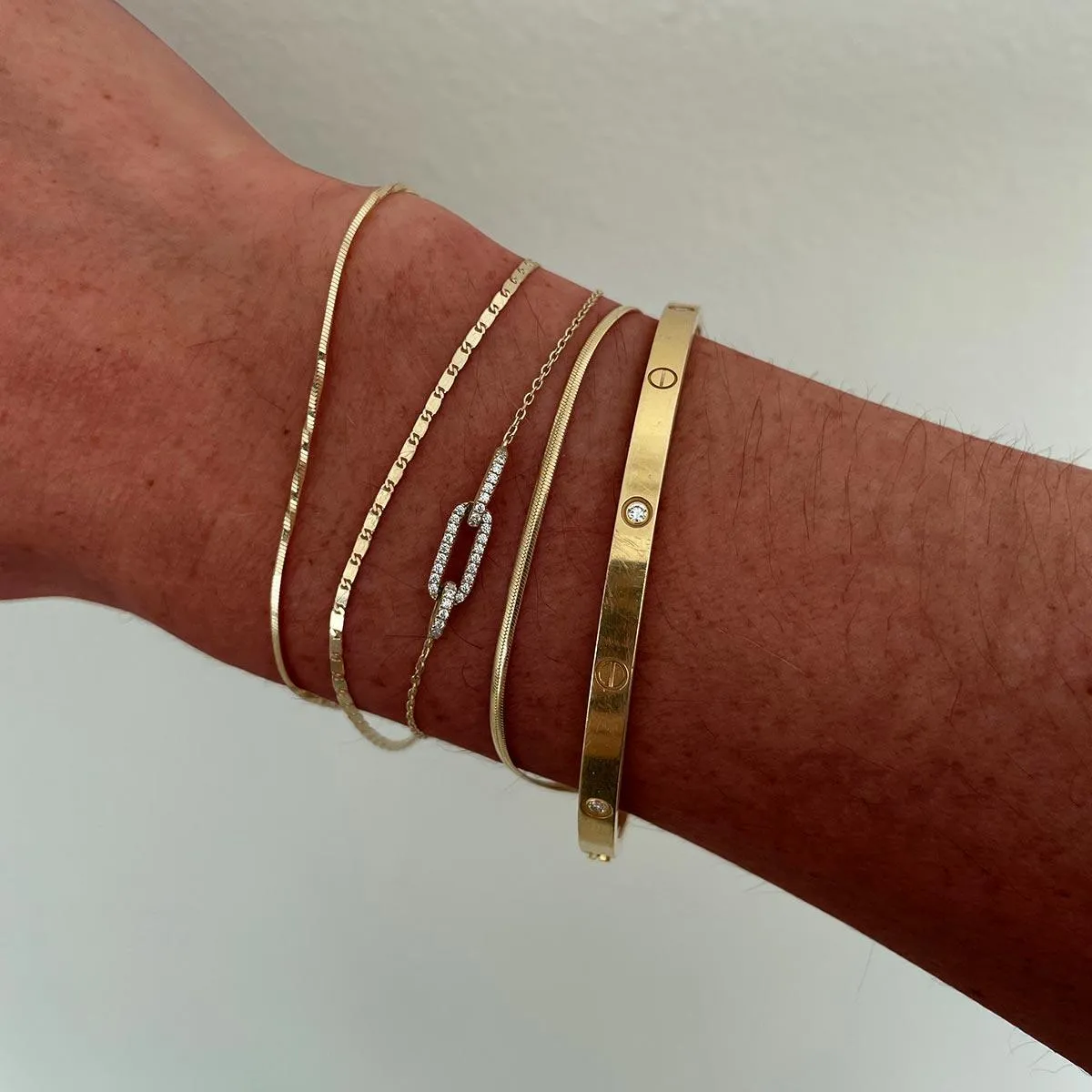 Christian twisted snake chain bracelet sold by Adornmonde product image thumbnail 2