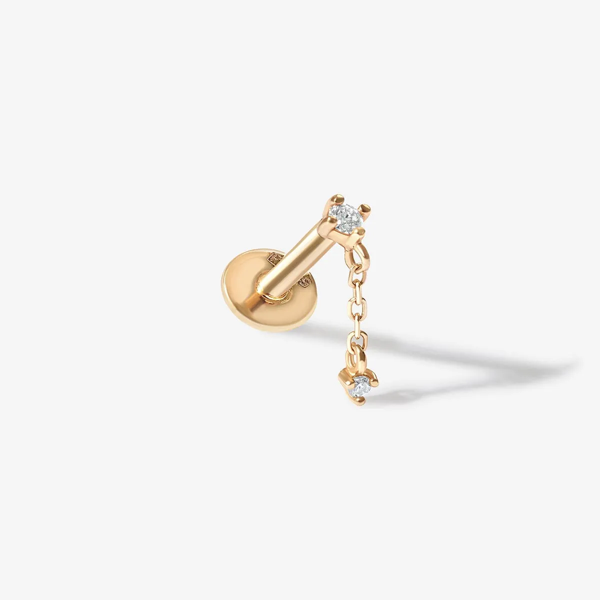 Haluk diamond stud piercing sold by Adornmonde product image thumbnail 4