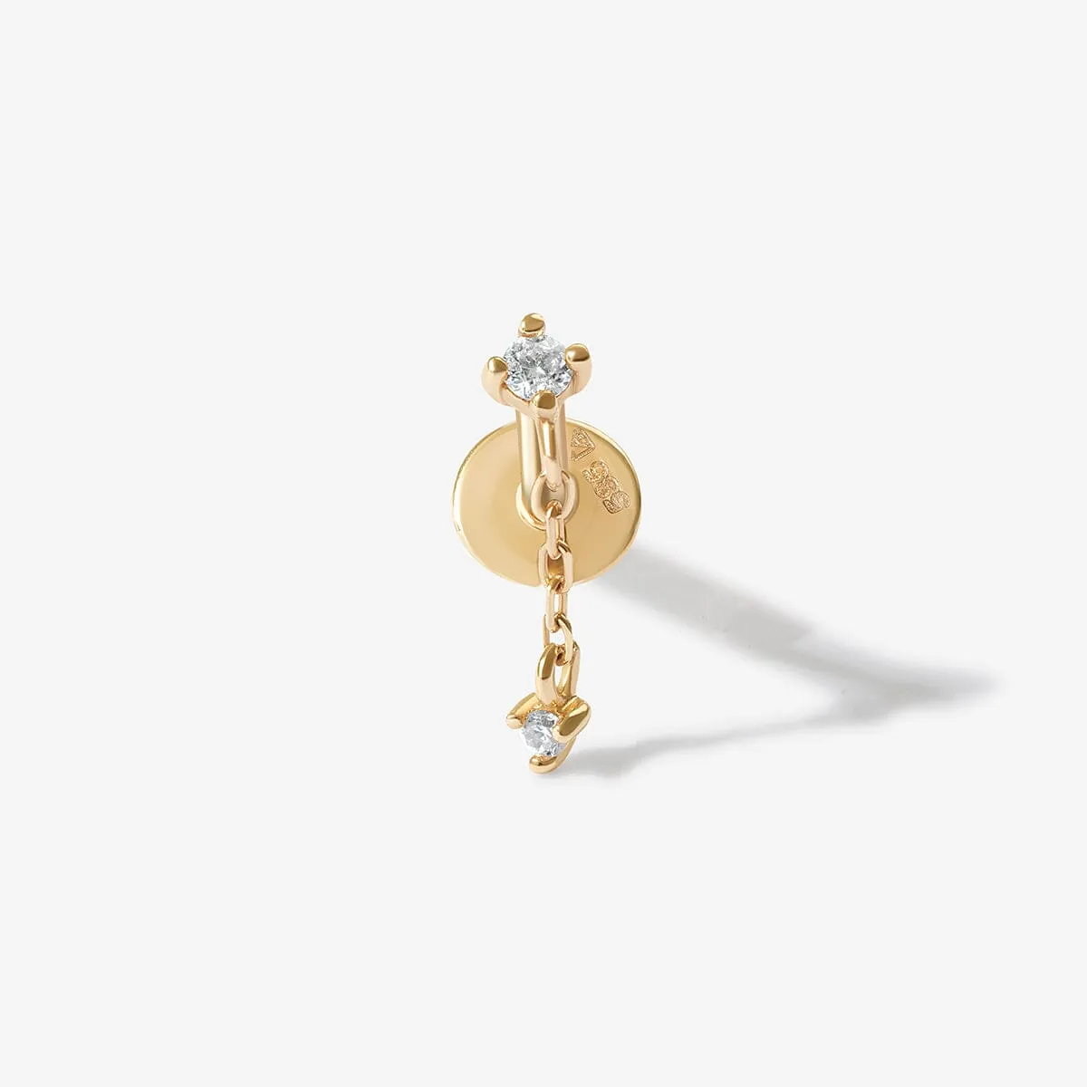 Haluk diamond stud piercing sold by Adornmonde product image thumbnail 5