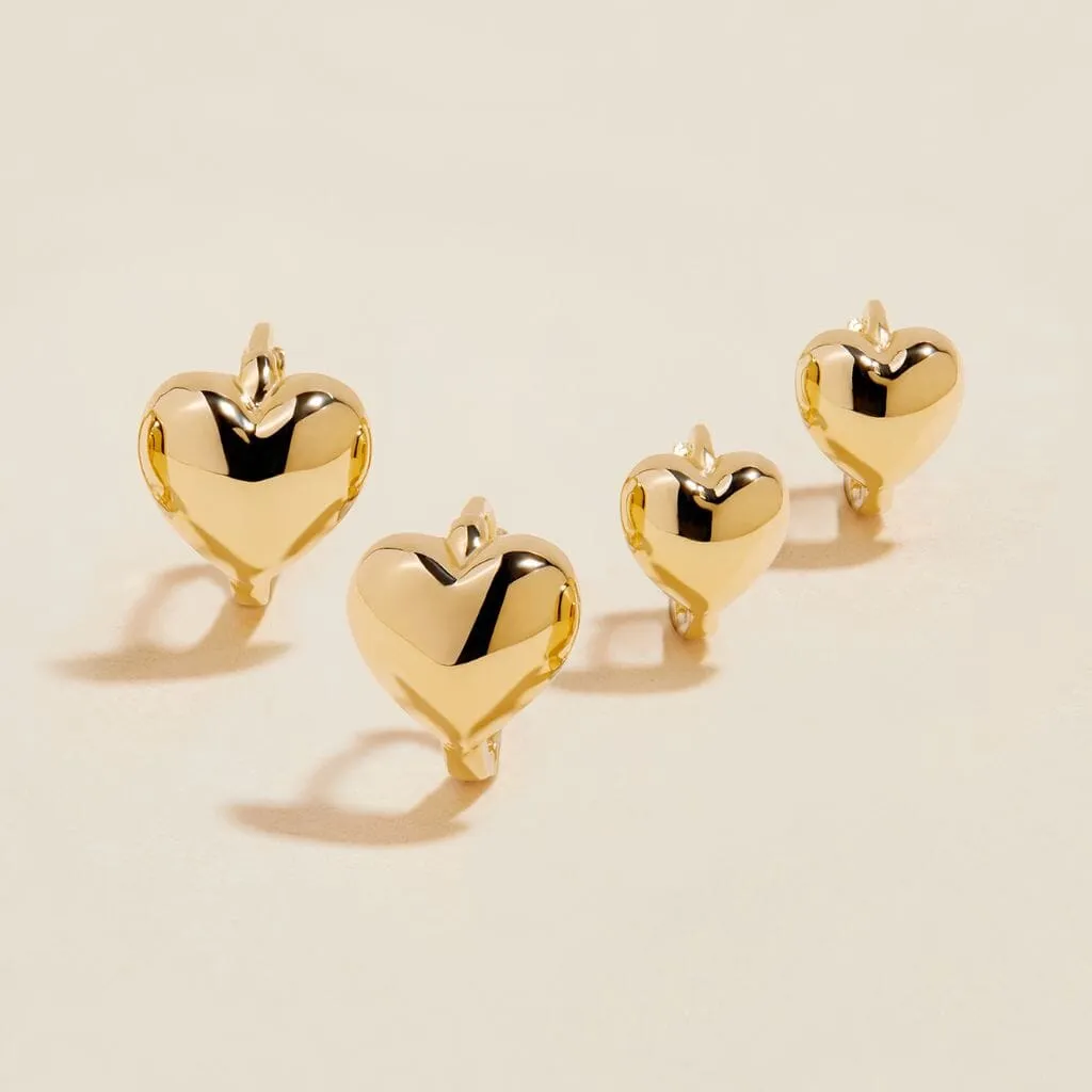 Bae Boo heart huggie earring set sold by Adornmonde product image thumbnail 4