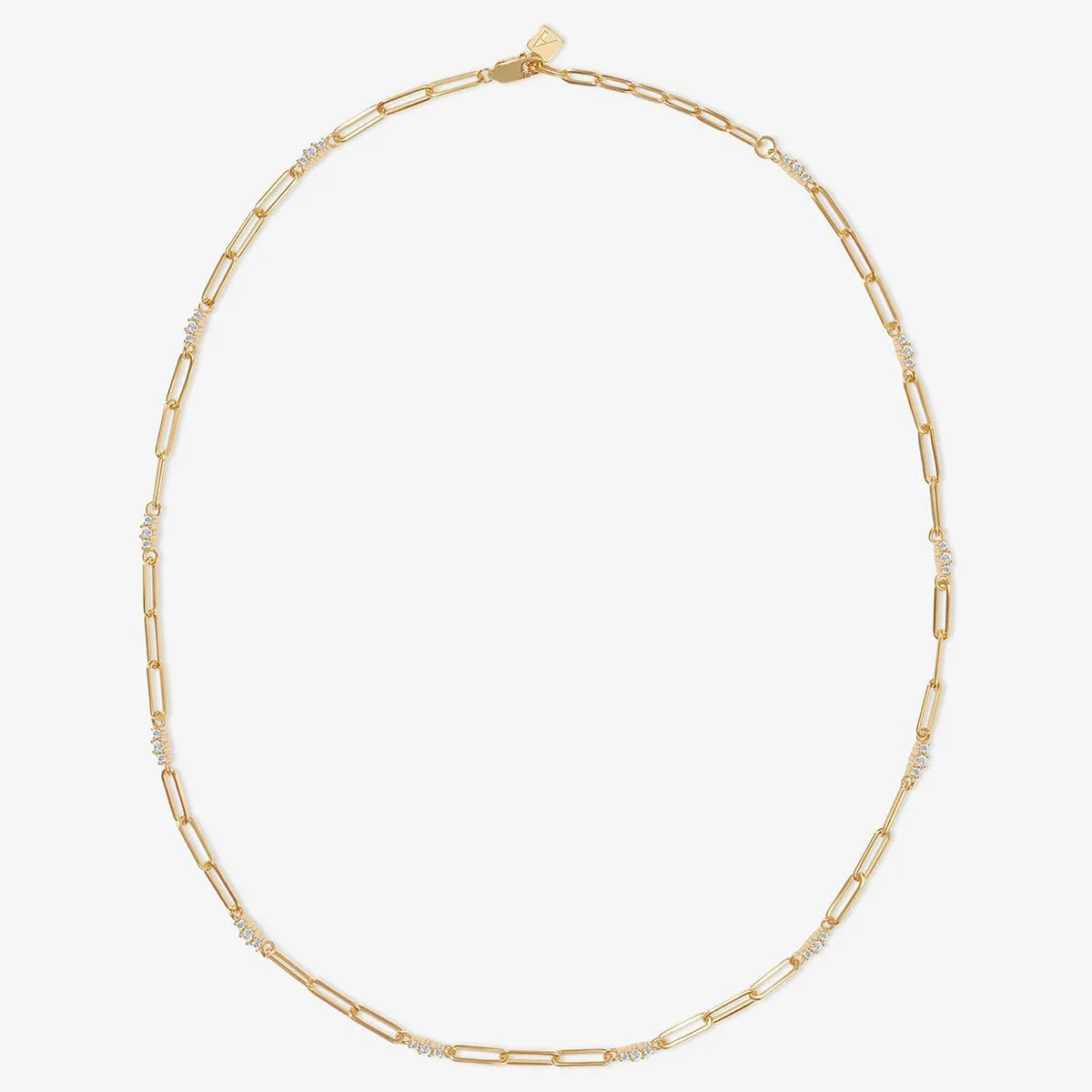 Sven triple link paperclip chain necklace sold by Adornmonde product image thumbnail 4