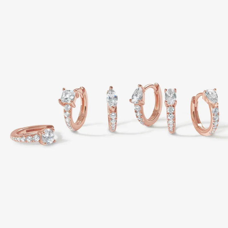 Prince 6-piece huggie earring set sold by Adornmonde