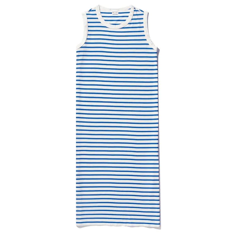 The Tank Dress - White/Royal Blue sold by Kule