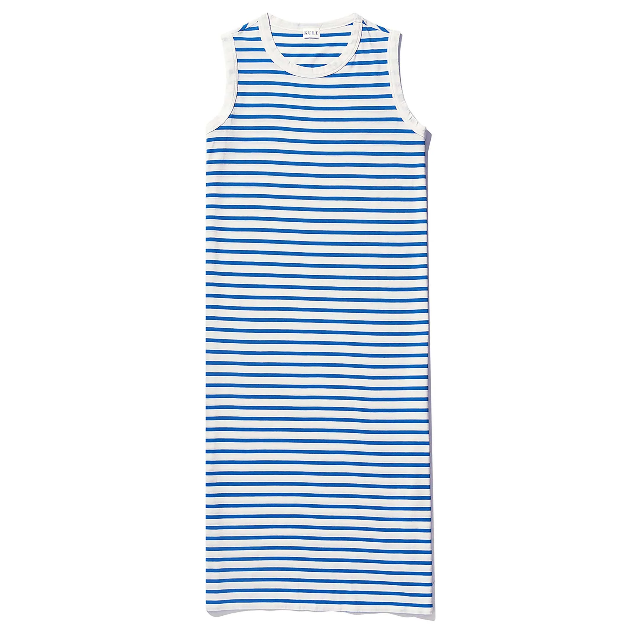 The Tank Dress - White/Royal Blue sold by Kule