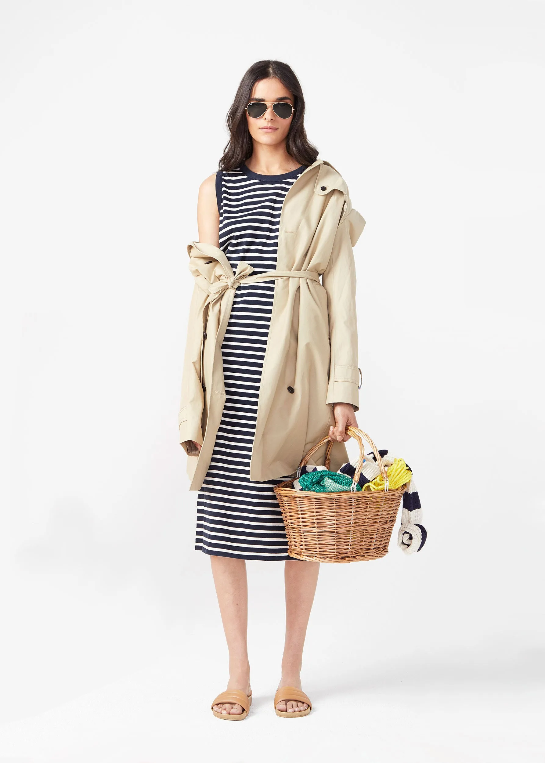 The Tank Dress - Navy/Cream sold by Kule product image thumbnail 5