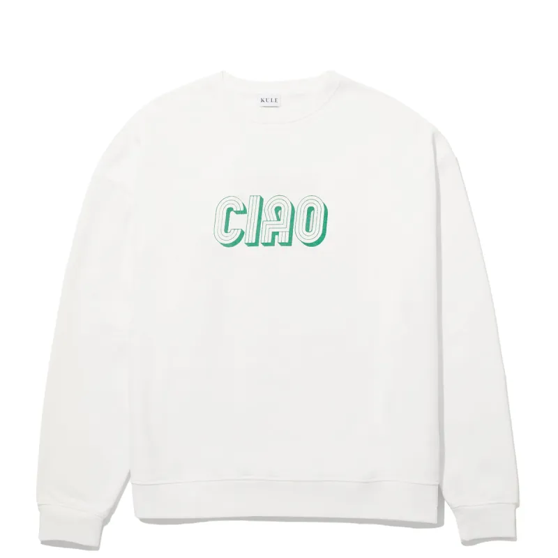 The Oversized CIAO Sweatshirt - Cream sold by Kule