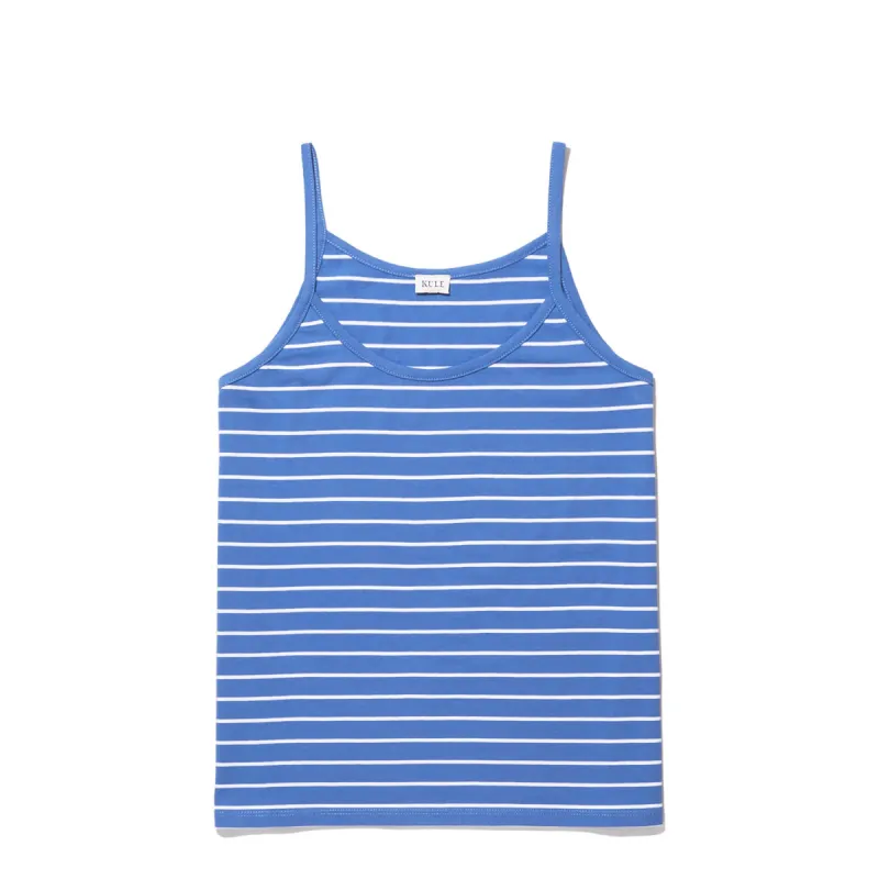 The New Spaghetti Tank - Denim/White sold by Kule