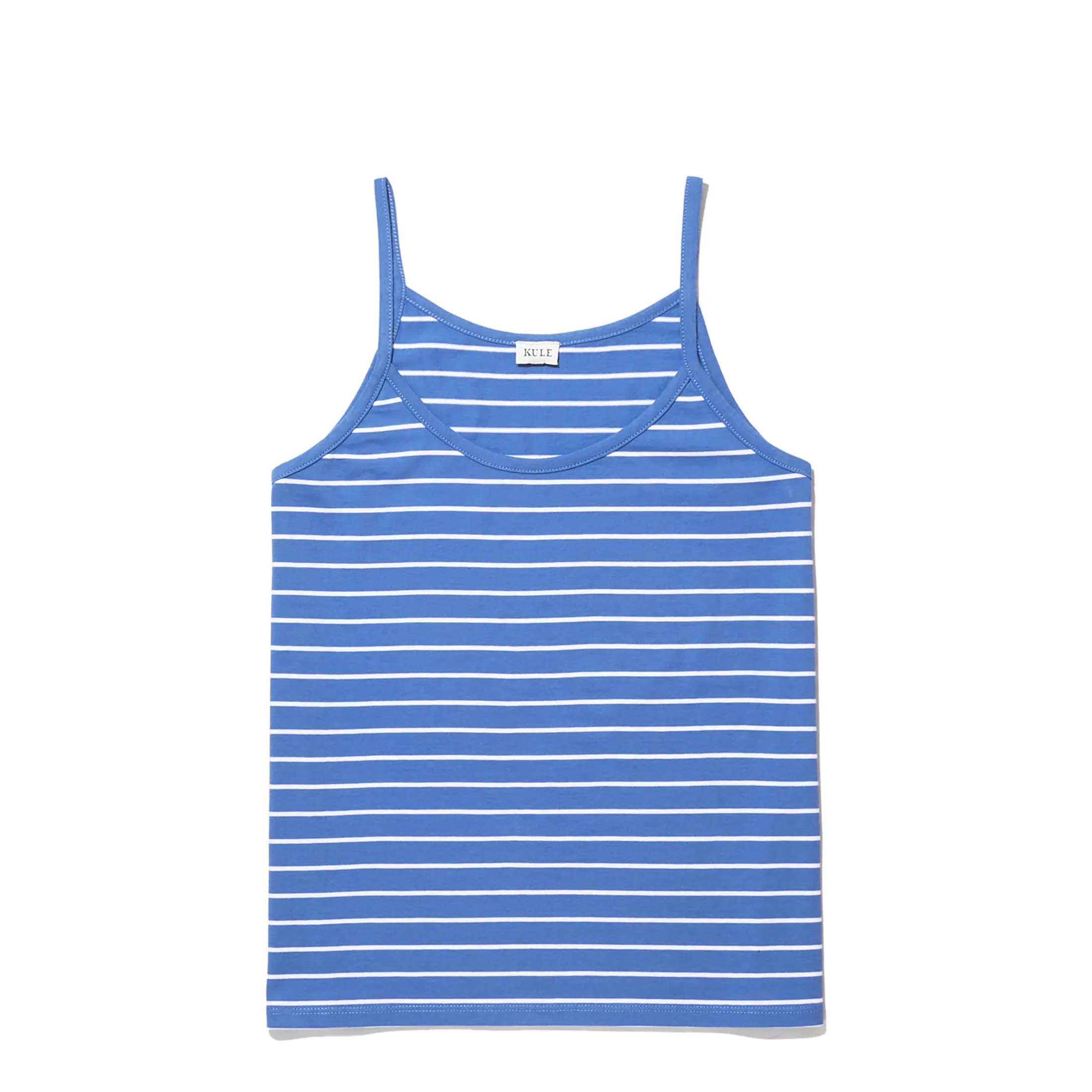 The New Spaghetti Tank - Denim/White sold by Kule