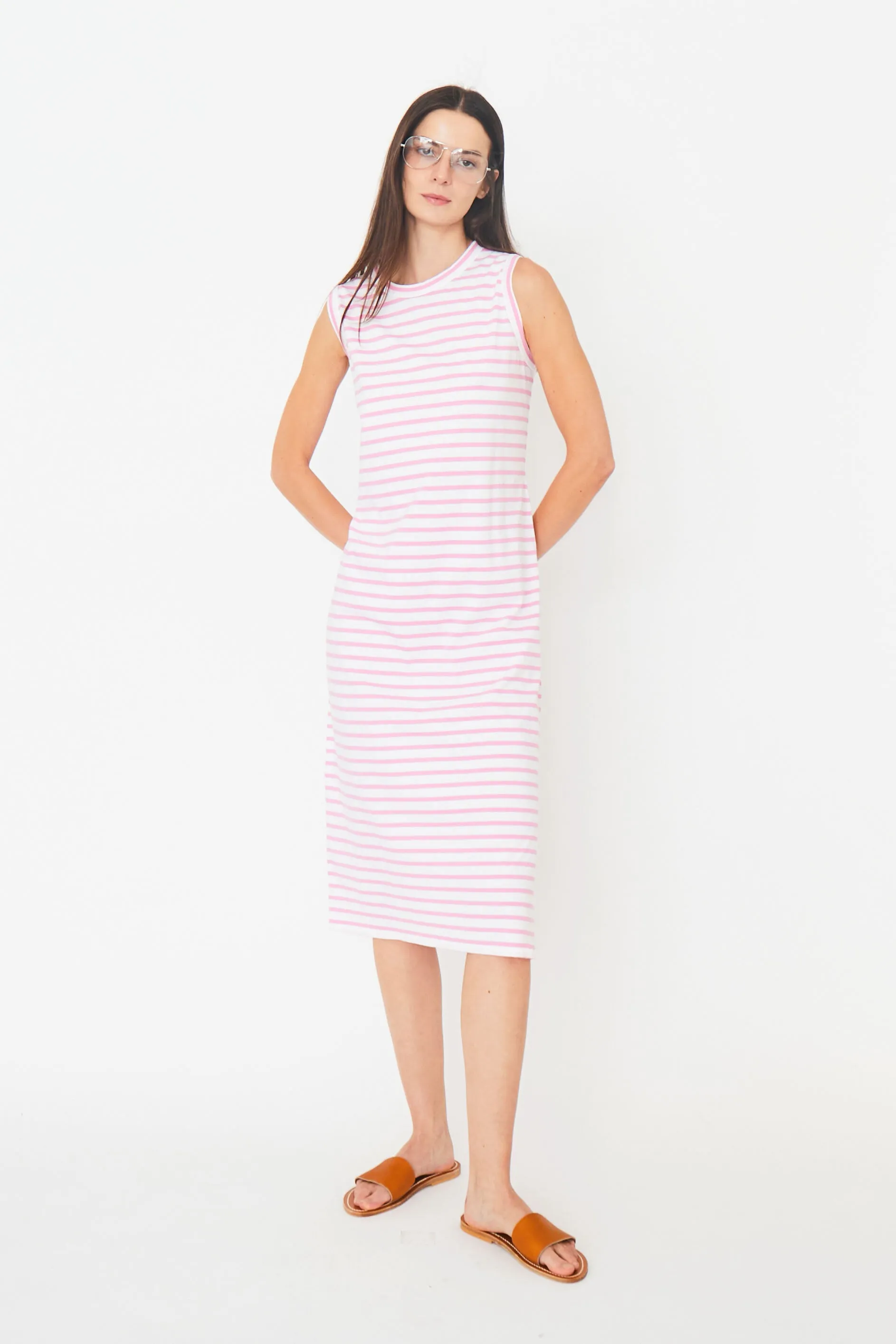 The Tank Dress - White/Hot Pink sold by Kule product image thumbnail 2