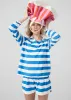The All Over Striped Medium Tote - Pink/Poppy sold by Kule
