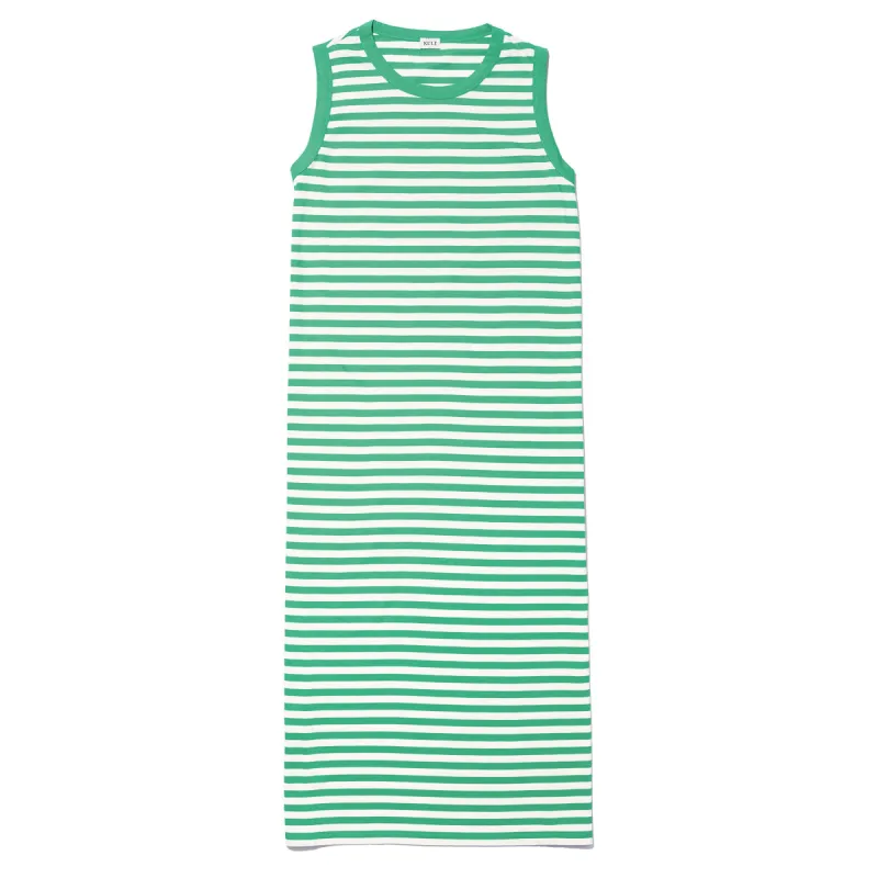 The Tank Dress - Green/White sold by Kule