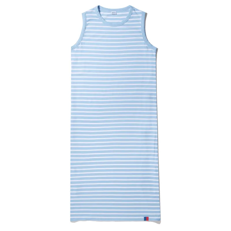 The Tank Dress - Scandi Blue/Cream sold by Kule