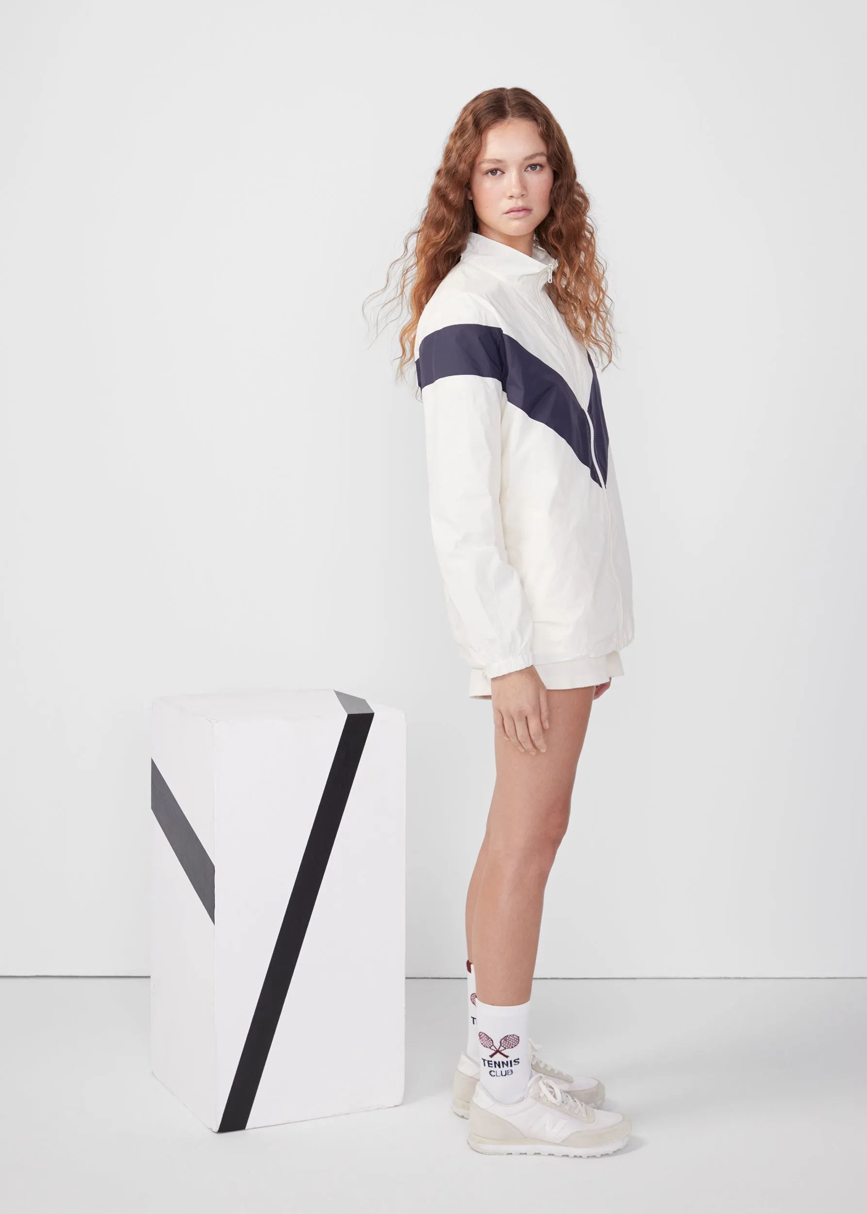 The Women's Tennis Sock - White/Port sold by Kule product image thumbnail 2