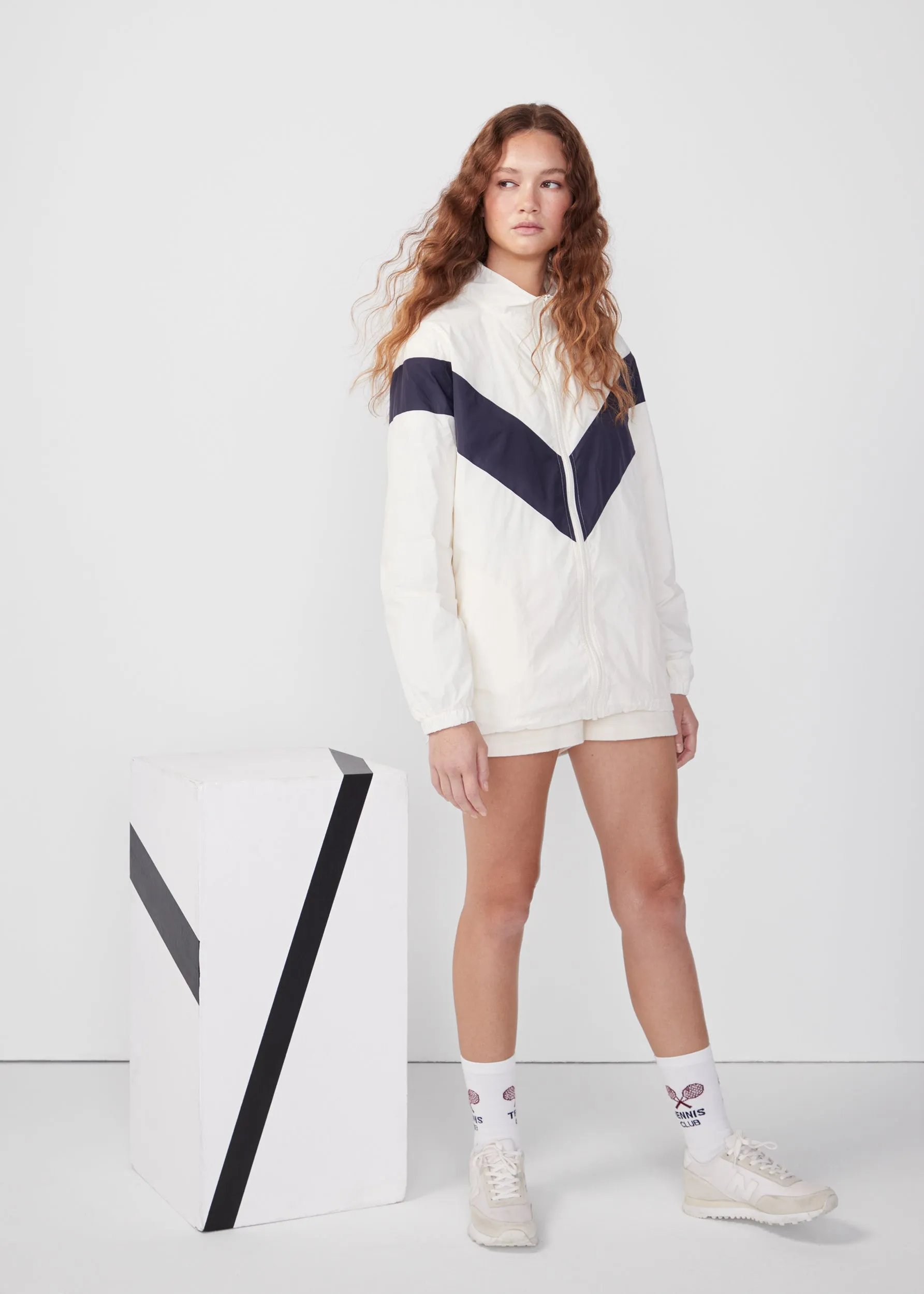 The Women's Tennis Sock - White/Port sold by Kule product image thumbnail 3