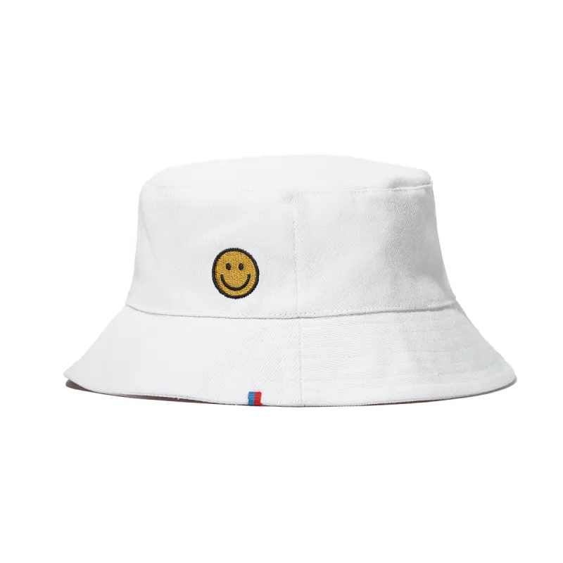 The Smile Bucket Hat - White sold by Kule