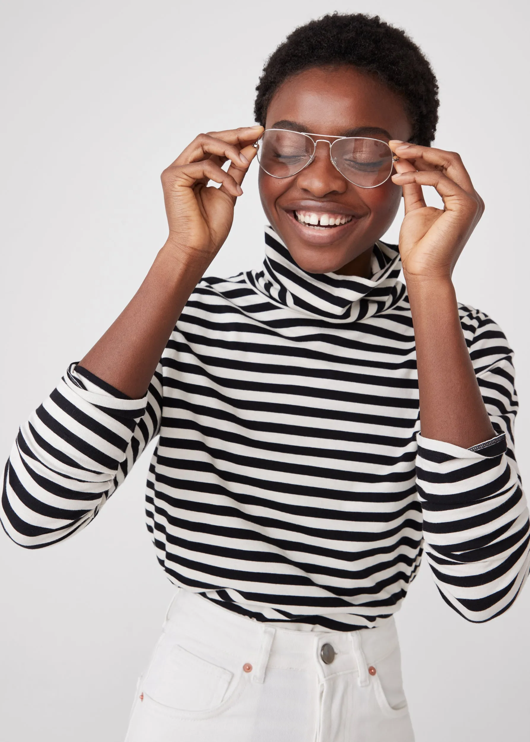 The Turtleneck - Black/Cream sold by Kule product image thumbnail 5