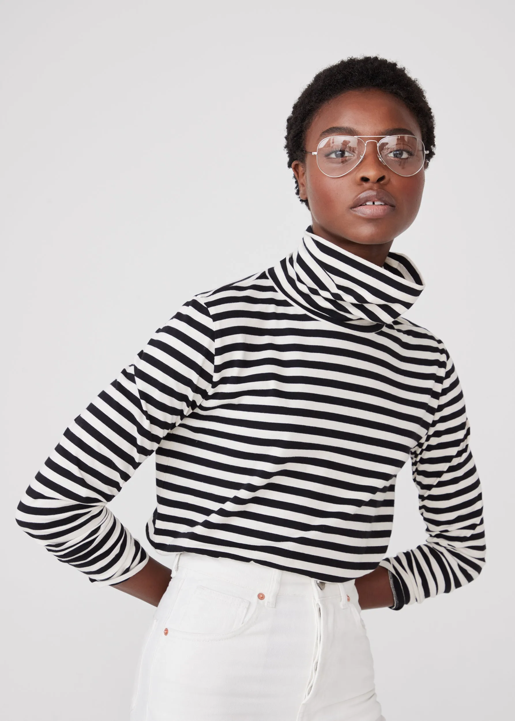 The Turtleneck - Black/Cream sold by Kule product image thumbnail 4